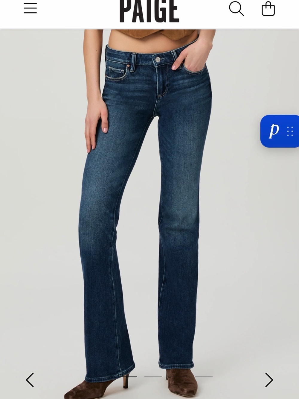 PAIGE laurel canyon Medium Wash Blue  Jeans